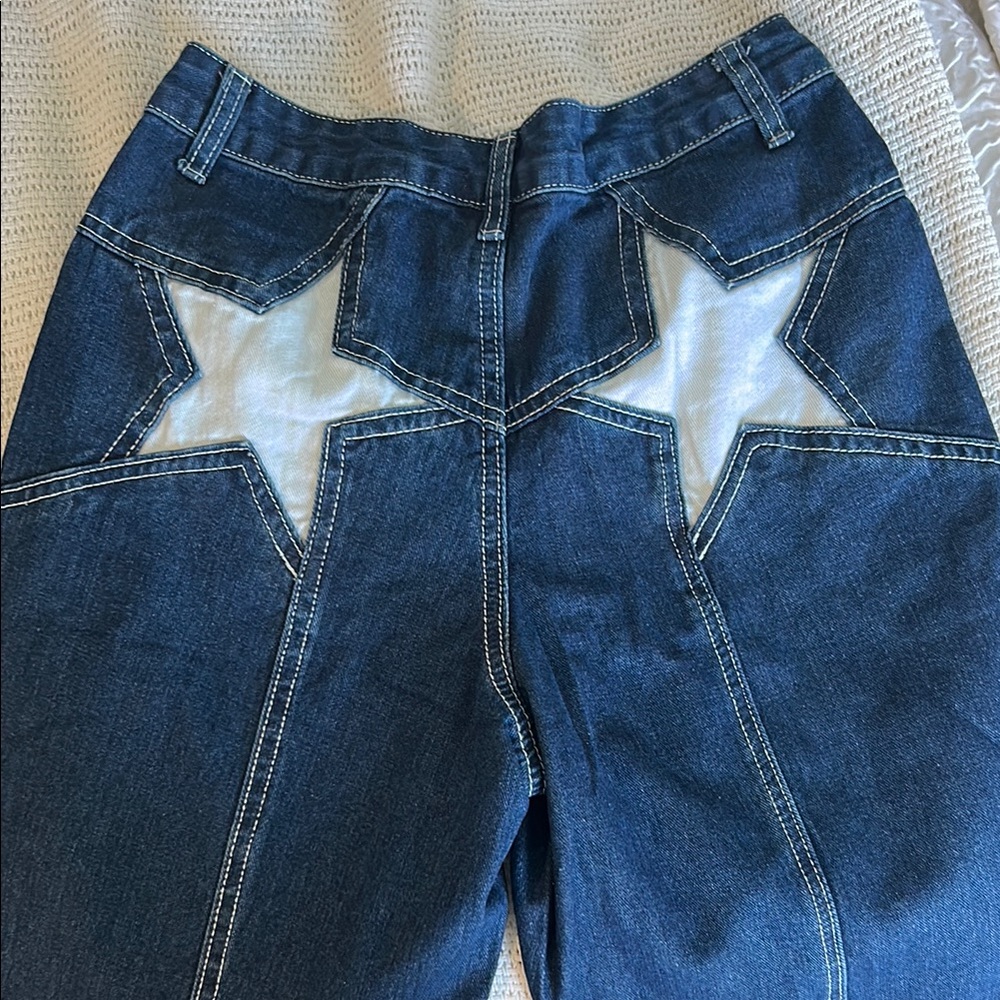 Blue Jeans with Star Design